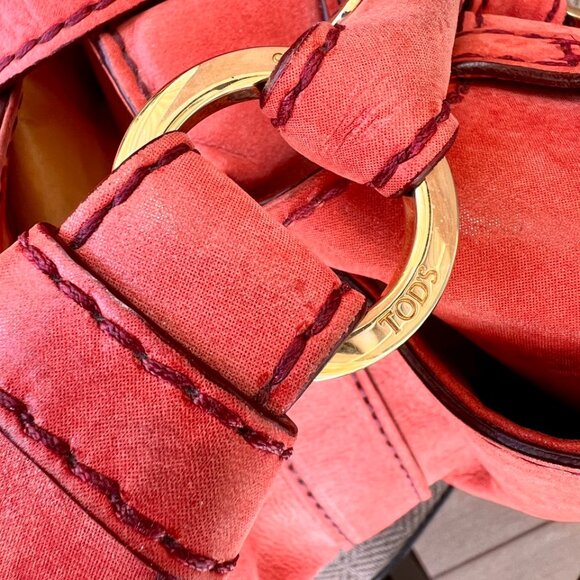 GORGEOUS Authentic Tod's Nubuck Leather Studded Shoulder Bag - Italian Designer - Picture 9 of 11